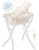 Rotho Babydesign 21037010001 ideale Badelösung TOP Set2 mit Wannenständer höhenverstellbar perlweiß creme1