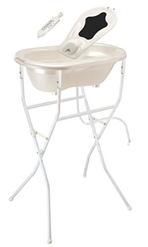 Rotho Babydesign ideale Badelösung TOP Set2 mit Wannenständer höhenverstellbar perlweiß creme7