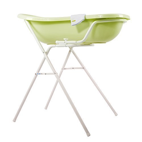 Badewanne grün XXL + Badewannenständer + Waschhandschuh2