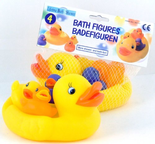 Badefiguren Enten-Mutter mit 3 Küken